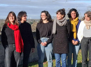 Estelle Gerbaud,présidente, et l'équipe du CAUE des Deux-Sèvres en décembre 2025.