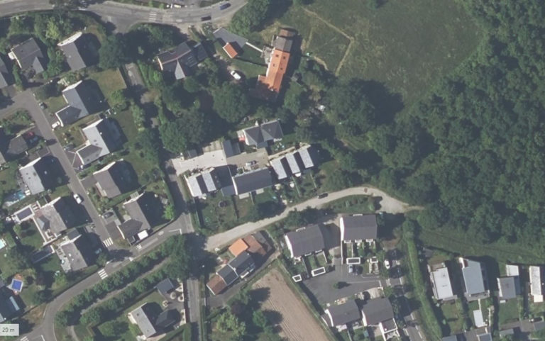 Vue aérienne du projet - source géoportail.fr