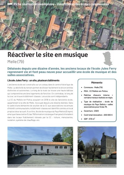 Réactiver le site en musique - Melle (79)