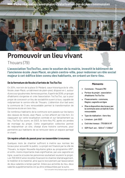 Promouvoir un lieu vivant - Thouars (79)