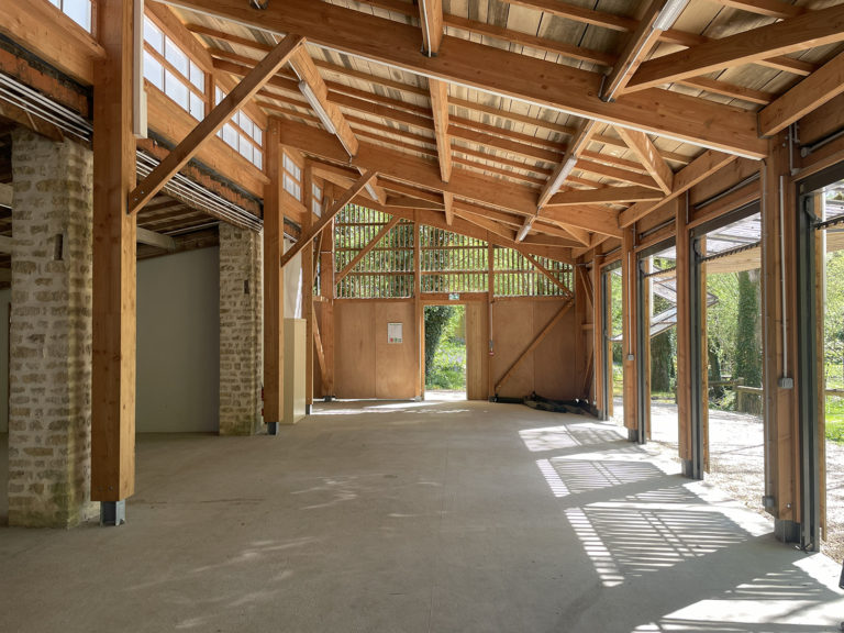 Vue intérieure de la partie extension en structure bois - photo CAUE 79